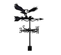 ZNEL Chouette Girouette De Inoxydable en Métal avec Motif Hibou Oiseaux Orientation du Vent Indicateur Décoration pour Jardin, Toit, Padel Extérieur,Owl & Mouse