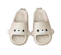 ZNEL Douces Confortables Phoque Et Lion De Mer Pantoufles Bout Ouvert Chaussons De Douche Animaux Sandales De Plage Antidérapantes Chaussures(40/41 EU, Khaki)