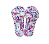 ZNEL Femme Pantoufles Imprimé Nœud Papillon Chaussons Claquettes en Coton Respirant Bout Ouvert Sandales Chaussures D'intérieur Cousues(35/36/ EU, B-Blue)