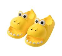ZNEL Garçons Filles Tout-petits Dessin animé Diapositives Mignon Grande bouche Dinosaure sandales pour enfants femmes Doux Chaussons Occasionnel Plage Piscine Spa Chaussures de douche(39-40, Yellow)