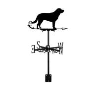 ZNEL Girouette Chien Animal Direction du Vent Noire Indicateurs De Toit Installation Extérieure Décoration pour Ferme, Grange, Abri De Jardin, Terrasse, Saint Bernard
