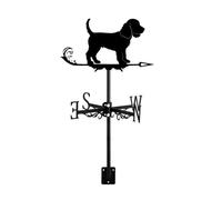 ZNEL Girouette Chien Animal Direction du Vent Noire Indicateurs De Toit Installation Extérieure Décoration pour Ferme, Grange, Abri De Jardin, Terrasse, Cocker Spaniel