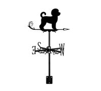 ZNEL Girouette Chien Animal Direction du Vent Noire Indicateurs De Toit Installation Extérieure Décoration pour Ferme, Grange, Abri De Jardin, Terrasse, Poodle