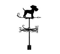 ZNEL Girouette Chien Animal Direction du Vent Noire Indicateurs De Toit Installation Extérieure Décoration pour Ferme, Grange, Abri De Jardin, Terrasse, Schnauzer
