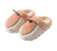 ZNEL Pantoufles Femme Homme Forme Pêche Douce Et Moelleuse Chaussons Chauds Et Confortables en Peluche Chaussures à Enfiler D'intérieur(38/39 EU, Pink)
