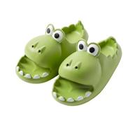 ZNEL Slippers de Dinosaures Fille de garçons Toboggans de Nuages Nouveauté Semelle épaisse amortie pour Femmes Orteil Ouvert des Sandales Mignon Dessin animé Slippers de Douche(42-43, Green)