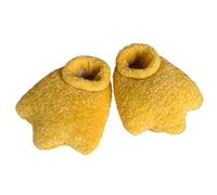 ZNEL Unisexe Nouveauté Animal Mousse à mémoire de Forme Maison Pantoufles Pieds de Canard Peluche Chaussons Jaune Patte de Dessin animé Chaussures Cadeau pour Femmes(40-41, Beige)