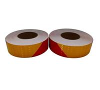 ZNJAMN Bande RéFléChissante Lot de 3 Bandes réfléchissantes imperméables en sergé Jaune-Rouge, Autocollantes for Voiture, Gauche ou Droite pour VéLo, Voiture, Moto(5CM)