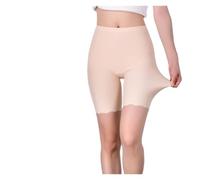 ZNJAMN Culottes Courtes pour Femmes 2PC Seamless Safety Short Pants Womens Ice Silk Slip Panties Breathable Under Dress Boxer Leggings pour Femmes(Beige,XL)