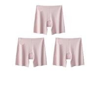 ZNJAMN Culottes Courtes pour Femmes 3pcs Women's Shorts Under The Skirt Safety Short Pants Ice Silk Female Boxer Women Seamless Panties Underwear for Summer pour Femmes(Pink,M)