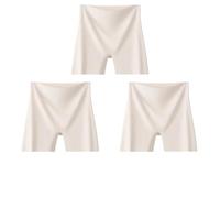ZNJAMN Culottes Courtes pour Femmes Women's Summer Shorts Under The Skirt Briefs Panties Women Micro Underwear Ice Silk Safety Short Pants Protective Boxer pour Femmes(Beige,XL)