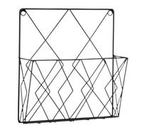 ZNJAMN étagère Murale 1 pièces Fer Mural décor tenture Murale Support de Rangement Journal Maison Chambre Livres Salle Magazines Livres présentoir pour Mur(Black)