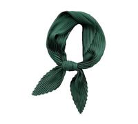 ZNJAMN Foulard en Soie 70 cm Satin Foulard Carré Foulard en Soie Wrap Plissé Écharpe Décorative Foulard Froissé Foulards Bandana Mouchoir(Green)