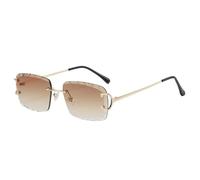ZNJAMN Lunettes De Soleil Rectangular Personalized Sunglasses For Daily Life Metal Outdoor Pour Hommes Et Femmes(Color6)
