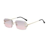 ZNJAMN Lunettes De Soleil Rectangular Personalized Sunglasses For Daily Life Metal Outdoor Pour Hommes Et Femmes(Color1)