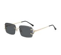 ZNJAMN Lunettes De Soleil Rectangular Personalized Sunglasses For Daily Life Metal Outdoor Pour Hommes Et Femmes(Color4)