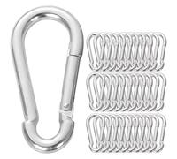 ZNJAMN Mini Mousqueton de 40,0 mm pour Randonnée Extérieure | Équipement de survie, crochet d'alpinisme de Camp, mousqueton d'extérieur, porte-clés(30pcs)