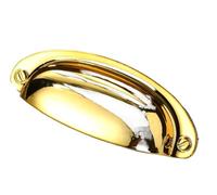 ZNJAMN Poignée de meuble en Bronze Vintage, 2 pièces, coquille Antique, poignée de meuble, tiroir de cuisine, poignée de porte d'armoire, bouton de placard noir für Innen- und Außenbereich(1-gold)