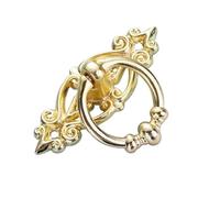 ZNJAMN Poignée de porte rétro en alliage Antique, 4 pièces, anneau de traction for tiroir, boîtier en bois, anneau de suspension for meubles de maison für Innen- und Außenbereich(Gold)