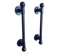 ZNJAMN Poignées de porte noires antiques, 2 pièces, poignées de traction, tuyau d'eau en fer avec embout à bille für Innen- und Außenbereich