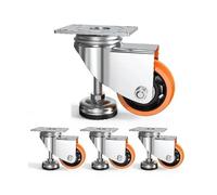 ZNJAMN roulettes Pivotantes roulettes de nivellement pivotantes à 360 degrés, 4 pièces, 3 Pouces de diamètre, réglables avec Pieds, for établi, Meubles de Machine