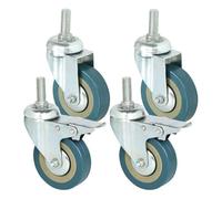 ZNJAMN roulettes Pivotantes roulettes pivotantes Robustes de 2 Pouces, 8 pièces, avec Tige filetée M10x30mm, for Chariots, équipement d'établi