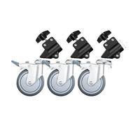ZNJAMN roulettes Pivotantes Trépied en métal Robuste, 3 pièces, Roue de 22 MM de diamètre, for Photographie, Photo, Support de lumière Pliable, Jambe Magique