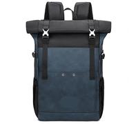 ZNJAMN Sac à Dos à Enroulement Sac à dos étanche roulettes for voyage, sac for ordinateur portable, for homme, bandoulière, housse for Pour Voyage Peche Sports(Blue)