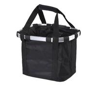 ZNJAMN Sacoche De Guidon De VéLo Panier Avant de vélo for Petit Animal de Compagnie, Pochette de Transport for Chien, Tube de Guidon détachable, Sac à Bagages Pliable Suspendu pour VéLo(Black)