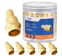 Znkiok® Lot de 5 adaptateurs à sertir 1/2" Pex 1/2", adaptateur en cuivre Propress vers Pex, laiton sans plomb, NSF/ANSI 61, UPC.