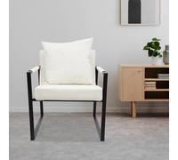 ZNLLQZN Fauteuil de salon moderne, rembourré, avec coussin et oreiller, ergonomique, fauteuil de lecture, fauteuil de relaxation, canapé simple, 59 x 65 x 80 cm, capacité de charge 130 kg