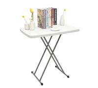 ZNLLQZN Table pliante portable et réglable, table de camping, table à manger, table de balcon, table de jardin, table pliante avec grande stabilité et fonctionnalité, 77 x 50 cm, hauteur : 47 cm/64 cm