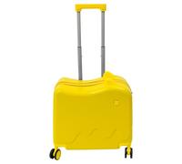 ZNLLQZN Valise à roulettes pour enfant de 3 à 6 ans, avec barre de traction et serrure à mot de passe pour les courts voyages et les voyages d'études, capacité de charge 50 à 60 kg, jaune, 45,5 × 23 ×