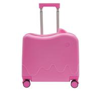 ZNLLQZN Valise à roulettes pour enfant de 3 à 6 ans, avec barre de traction et serrure à mot de passe pour les courts voyages et les voyages d'études, capacité de charge 50 à 60 kg, Rose, 45,5 × 23 ×