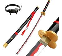 ZNLVZSH Roronoa Zoro Épée Anime Cosplay Blade Épée, Handmade Halloween Prop Modèle en Bois Sword Ninja Weapons Sword Toy for Kids (Taille : 104cm/40.9in)(+Belt, Yama Enma B)