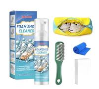 Znnhnn Sneaker Cleaner,Kit Nettoyage Chaussure 100 ml avec Sac de Lavage de Chaussures,Brosse,Chiffon de Nettoyage,éponge de Nettoyage convient aux Chaussures de Travail et aux Chaussures de Sport
