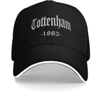 ZNODXFIV Casquette de Baseball Collection Silver Grey T-Tottenhams 1882 Black Beach pour Hommes Haut de Gamme à visière Casquette Femme Pool Party Dad Gift Cool