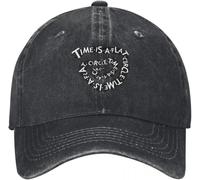 ZNODXFIV Chapeau de Soleil Unisexe Time is A Flat Circle T Shirts Time is A Flat Circle True Detective Carcosa Rust Cohle Baseball Cap Gift Cool