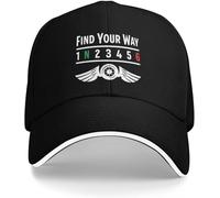 ZNODXFIV Classique In123456 Moto Trouvez Votre Chemin Motard Randonnée Casquettes De Baseball Femmes Hommes Adulte Femme Plage Golf Chapeau Trucker Cap Cadeau