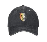 ZNODXFIV LGBT Papa, Gay Pride Month, Géométrique Gay Bear Denim Chapeau Respirant Design Caps Femmes Casquette de Baseball Cool