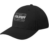 ZNODXFIV Noir Casquette de Baseball Homme C’est ce Que Je Fais Je répare des Trucs et Je Sais des Choses Drôle Dire Visière Thermique Rugby Cool