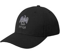 ZNODXFIV Noir Casquette De Baseball Homme Roman Eagle avec SPQR Wild Ball Hat Beach Outing Mountaineering Rugby Cool