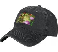ZNODXFIV Unisexe Chapeau de Soleil Surréaliste Jardin Pelé Hannibal Portrait Floral Collage Casquette de Baseball Mignon Chapeau personnalisé Chapeau de Soleil Bobble Hat Hommes Tennis Femmes