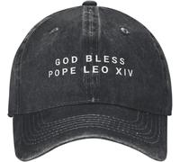 ZNODXFIV Vintage Dieu bénisse Pape Léon XIV Casquette de Baseball Unisexe en détresse lavé Snapback Cardinal Robert Prevost Outdoor Workouts Chapeaux Cool