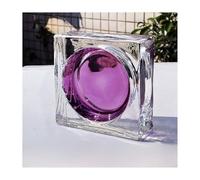 ZNQNDSR Brique de Verre Les Blocs De Verre Colorés Transparents Protègent L'intimité des Briques De Cristal Latérales, des Carreaux De Verre Carrés pour La Décoration des Hôtels À Domicile(Purple)