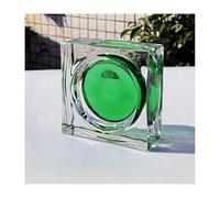 ZNQNDSR Brique de Verre Les Blocs De Verre Colorés Transparents Protègent L'intimité des Briques De Cristal Latérales, des Carreaux De Verre Carrés pour La Décoration des Hôtels À Domicile(Green)