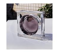 ZNQNDSR Brique de Verre Les Blocs De Verre Colorés Transparents Protègent L'intimité des Briques De Cristal Latérales, des Carreaux De Verre Carrés pour La Décoration des Hôtels À Domicile(Gray)