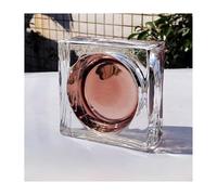 ZNQNDSR Brique de Verre Les Blocs De Verre Colorés Transparents Protègent L'intimité des Briques De Cristal Latérales, des Carreaux De Verre Carrés pour La Décoration des Hôtels À Domicile(Brown)