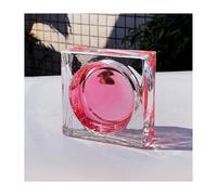ZNQNDSR Brique de Verre Les Blocs De Verre Colorés Transparents Protègent L'intimité des Briques De Cristal Latérales, des Carreaux De Verre Carrés pour La Décoration des Hôtels À Domicile(Pink)