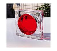 ZNQNDSR Brique de Verre Les Blocs De Verre Colorés Transparents Protègent L'intimité des Briques De Cristal Latérales, des Carreaux De Verre Carrés pour La Décoration des Hôtels À Domicile(Red)